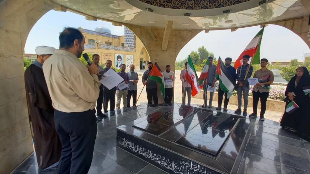 اعتراض دانشجویان اروندی در دفاع از آزادی خواهان فلسطین