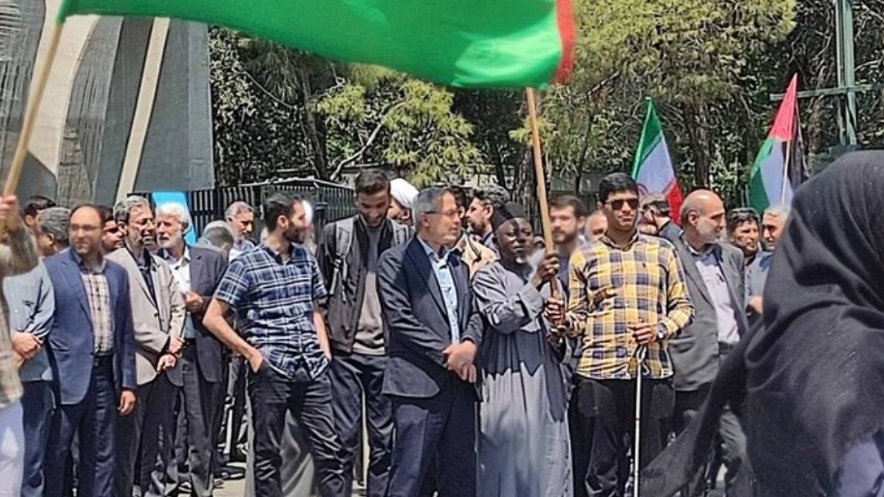 برگزاری تجمع دانشگاه تهران در حمایت از دانشجویان آمریکایی