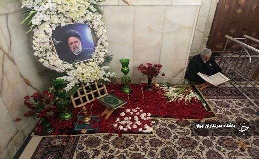 سوگواری خادمان حرم امامزاده موسی مبرقع(ع) قم در فراق رئیس جمهور شهید