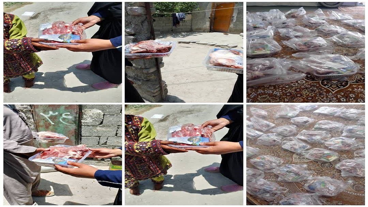 توزیع ۲۰۰ کیلو گوشت بین نیازمندان به مناسبت سالگرد ارتحال امام(ره) در راسک