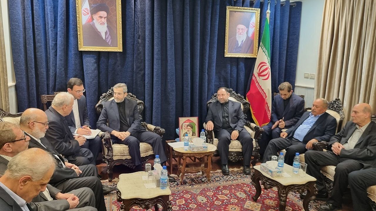 دیدار سران گروه‌های فلسطینی با باقری‌کنی