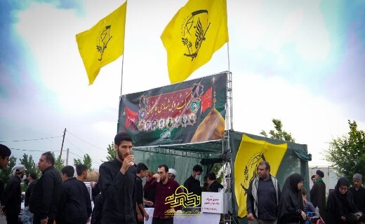 برپایی موکب مردمی شهدای فاطمیون در قم + تصاویر