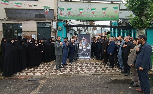 سوگواری فرهنگیان صومعه سرا برای شهادت رئیس جمهور و همراهانش