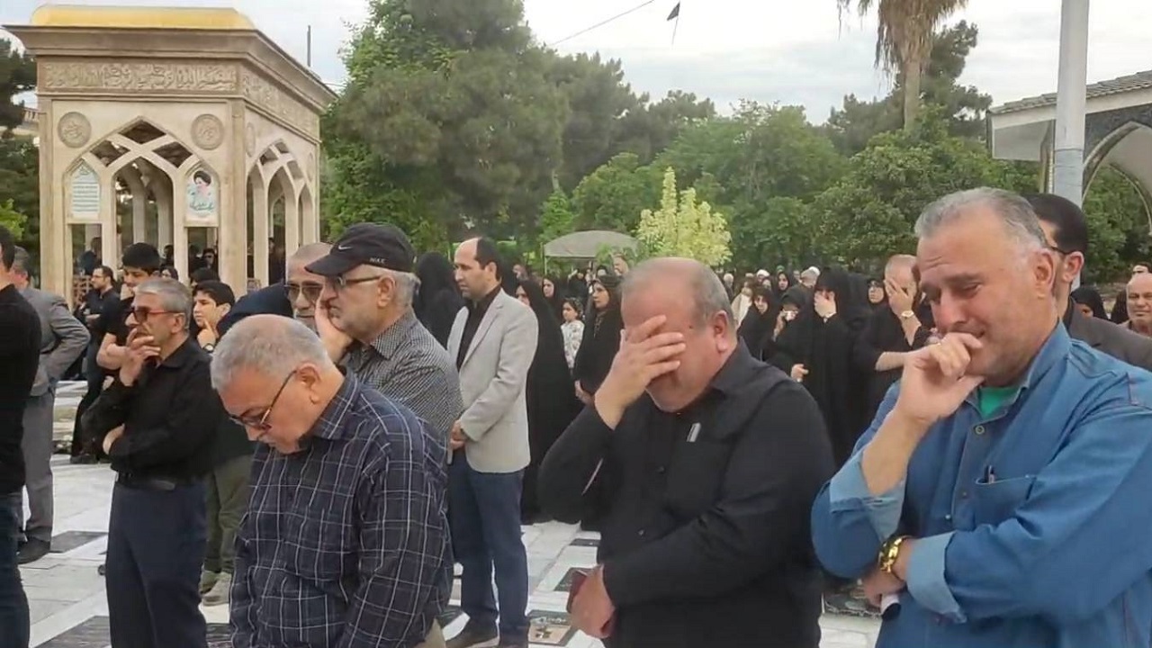 برگزاری مراسم سوگواری شهادت رئیس جمهور و همراهانش در گرگان + فیلم