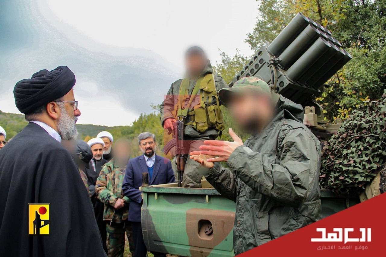انتشار تصاویر حضور شهید رئیسی در پایگاه حزب الله لبنان برای نخستین بار