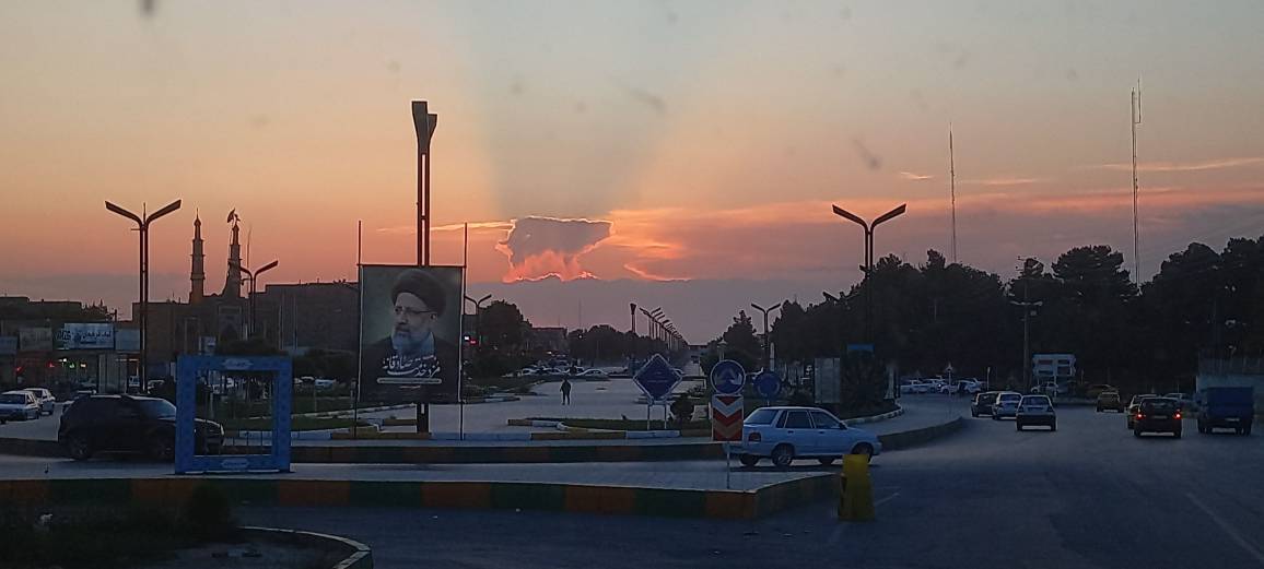 لحظه غروب خورشید