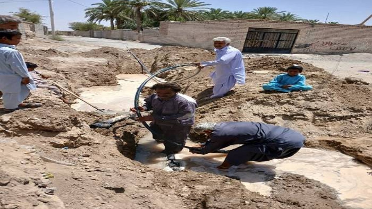 رفع مشکل افت فشار آب چهار روستای ایرانشهر