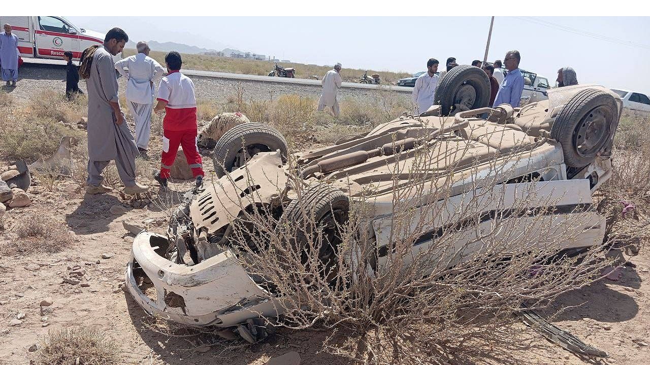 ۲کشته و مصدوم در واژگونی خودرو پژوپارس محور خاش به زاهدان