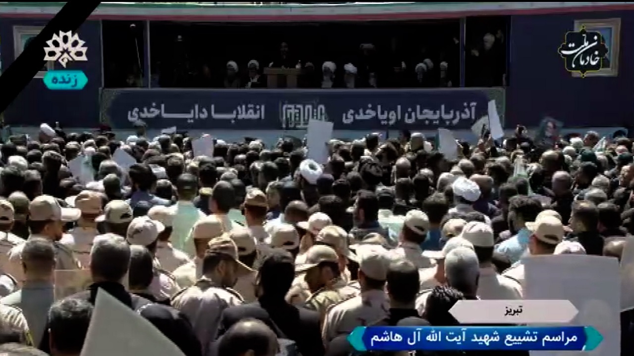تشییع پیکر شهید آیت الله آل هاشم در تبریز