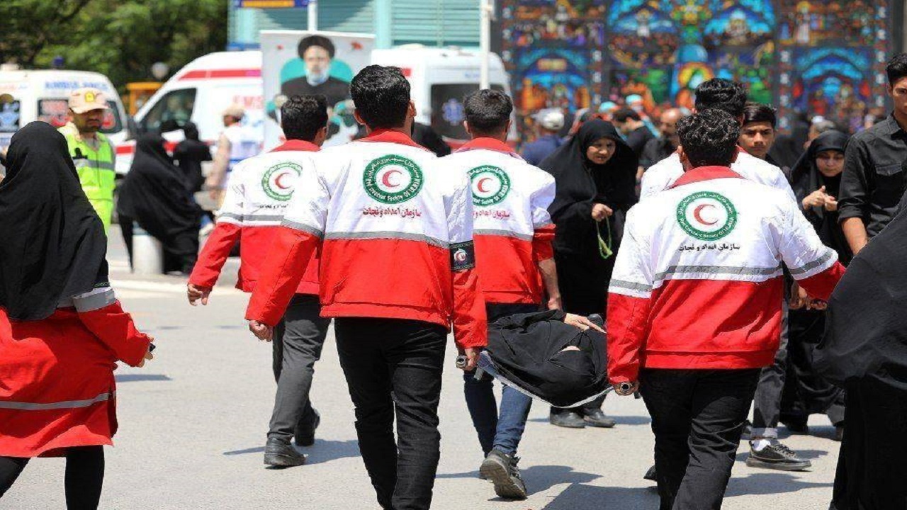 پایان خدمات امداد و نجات هلال احمر در مراسم تشییع پیکر رئیس‌جمهور و همراهان