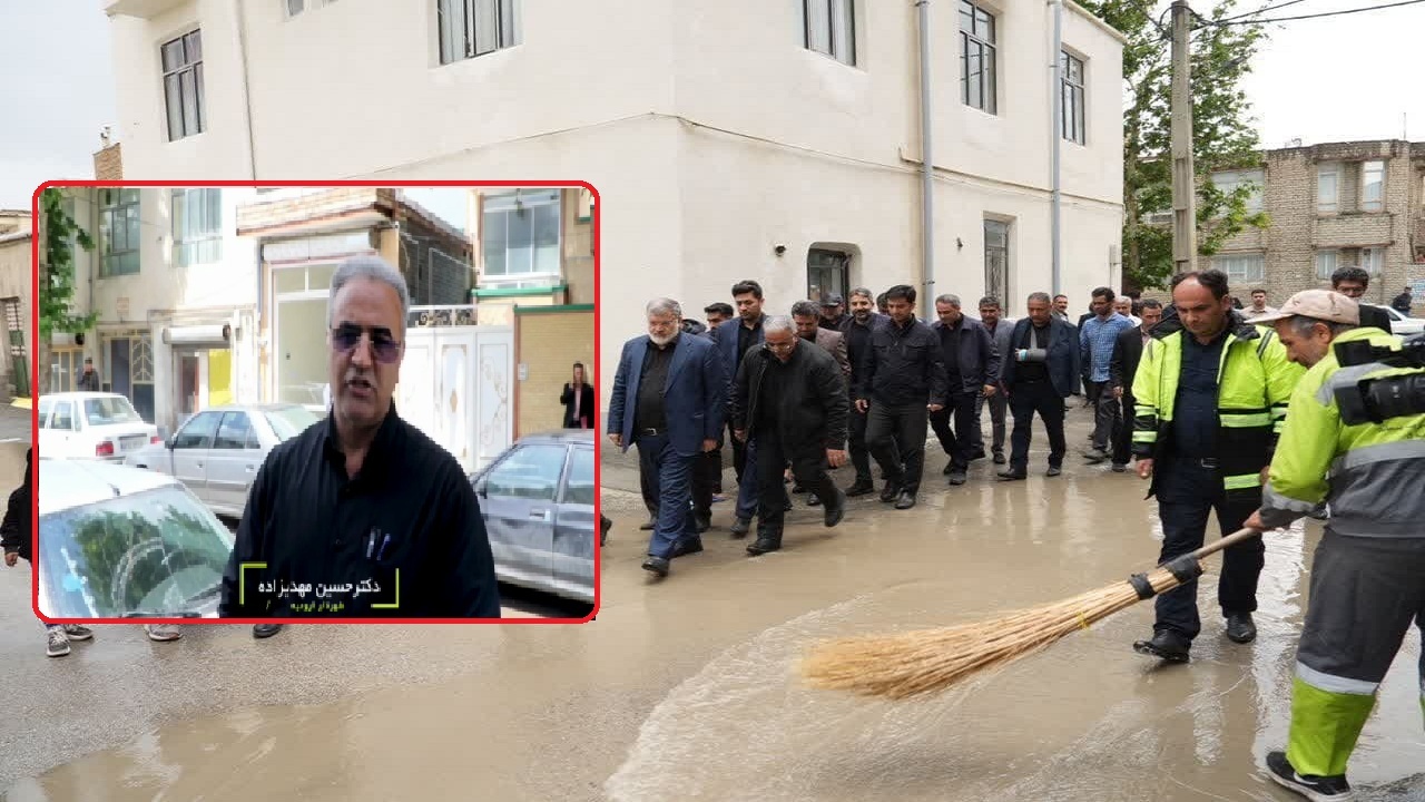 آبگرفتگی منازل مسکونی محله کشتارگاه ارومیه رفع می شود+فیلم