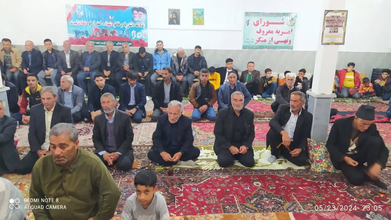 مراسم بزرگداشت آیت الله سید ابراهیم رئیسی در روستا