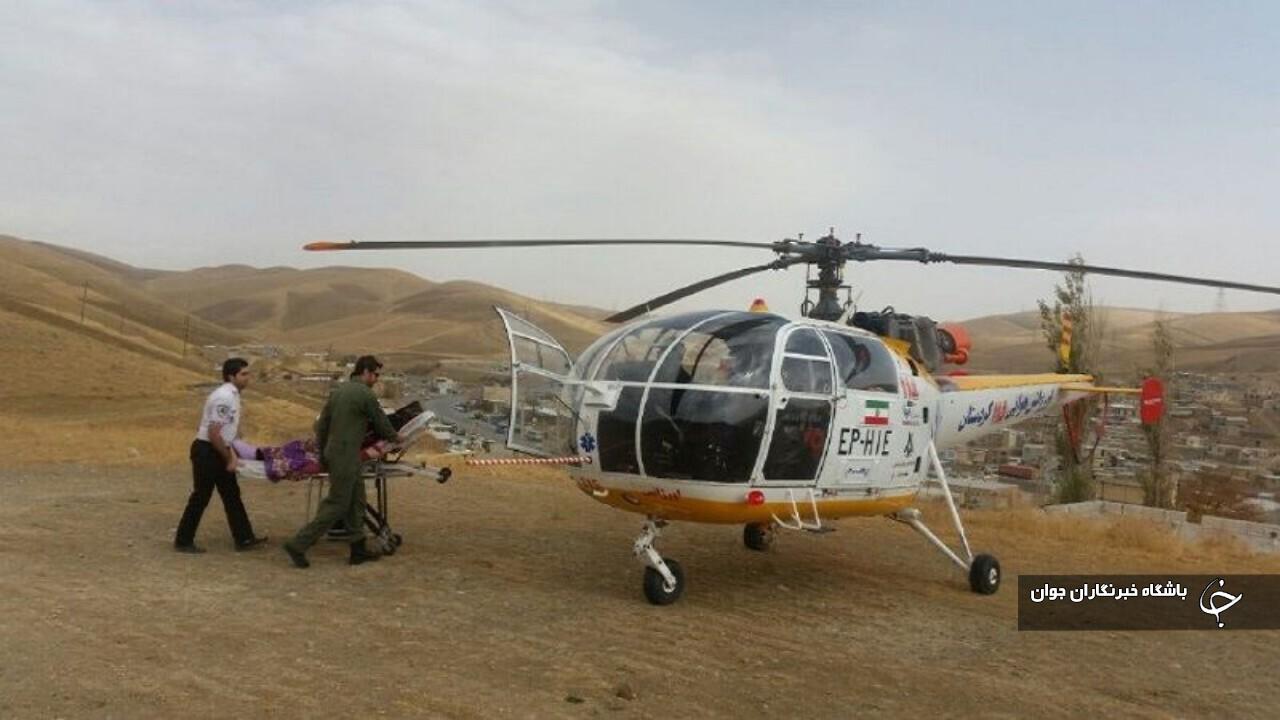کودک قطع عضو مهابادی با بالگرد به ارومیه اعزام شد