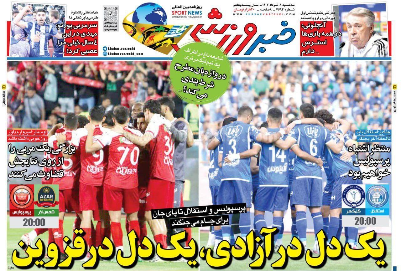 روزنامه خبرورزشی