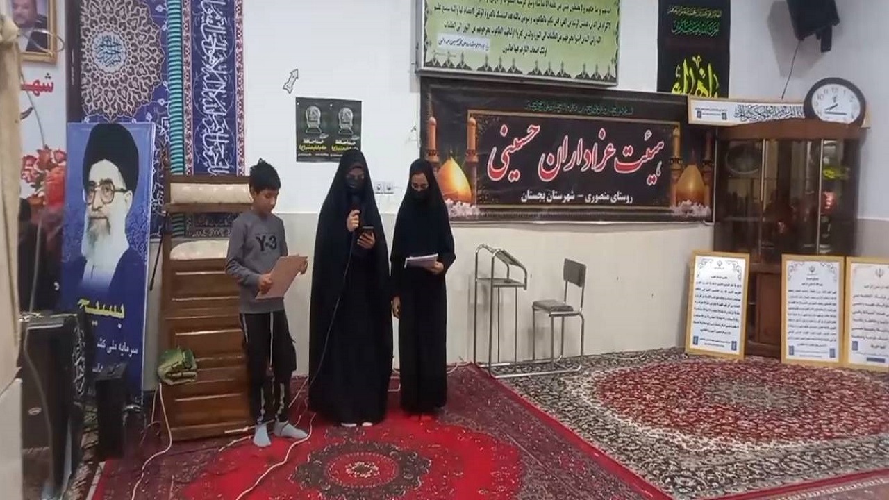 دکلمه خوانی دانش آموزان روستای منصوری در وصف رئیس جمهور شهید + فیلم