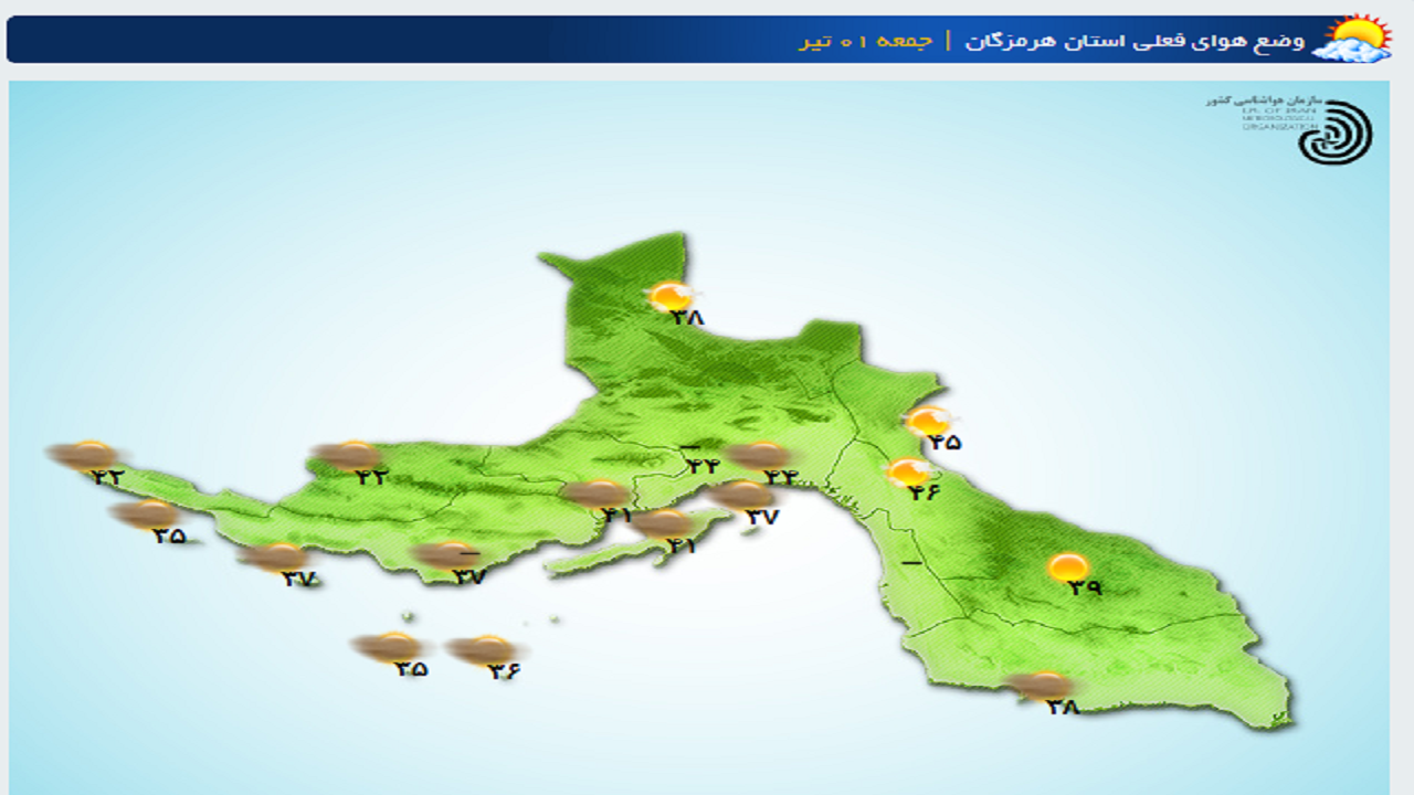 پیش بینی ناپایداری جوی ودریایی در هرمزگان