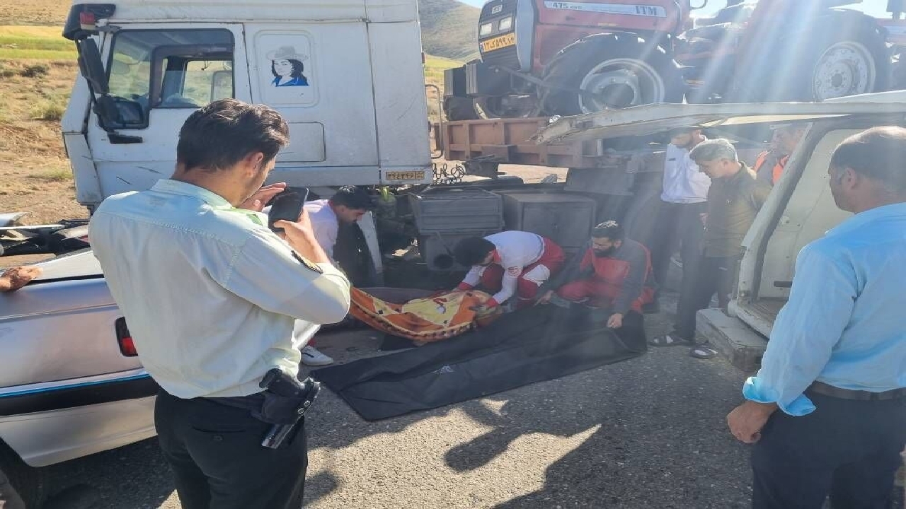 ۲ فوتی و ۳ مصدوم در حادثه رانندگی در محور آوج به همدان