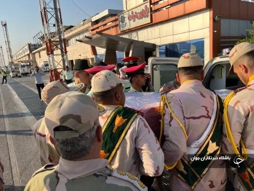 ورود پیکر شهید حمله اشرار مسلح به صندوق انتخابات در سیستان و بلوچستان به خوزستان