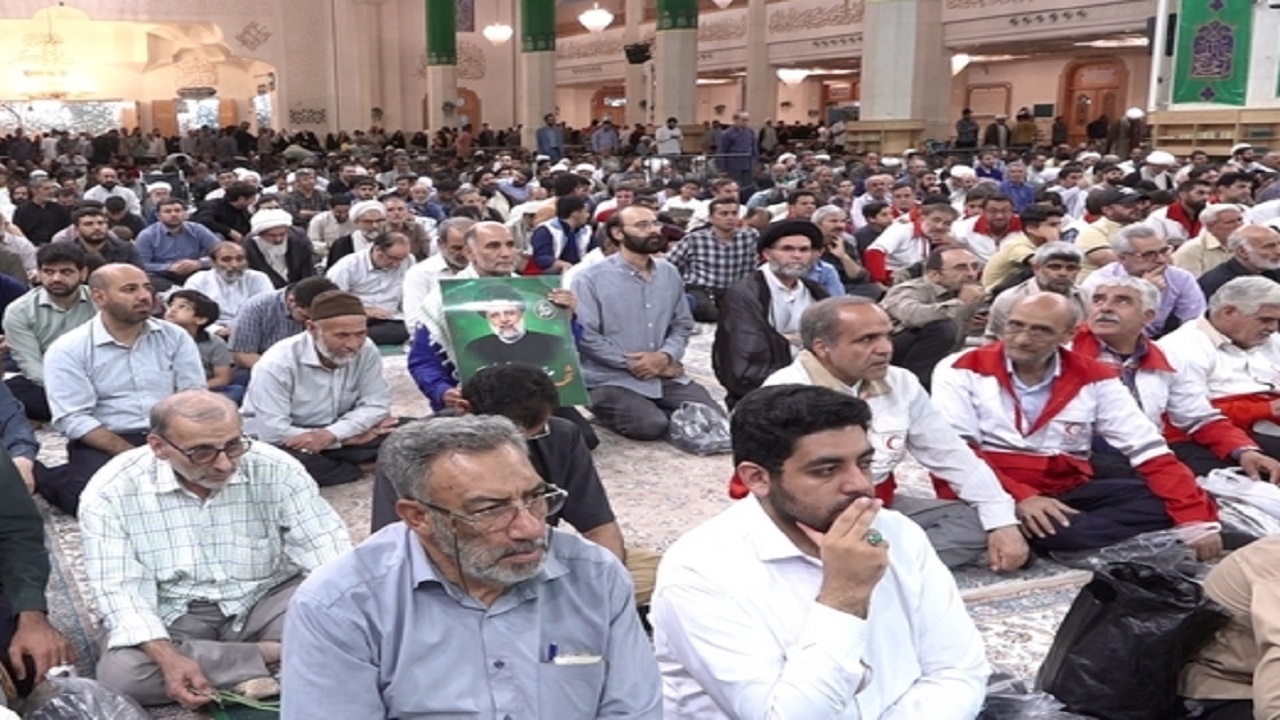 مراسم اربعین شهدای خدمت از سوی دفتر مقام معظم رهبری در قم برگزار شد