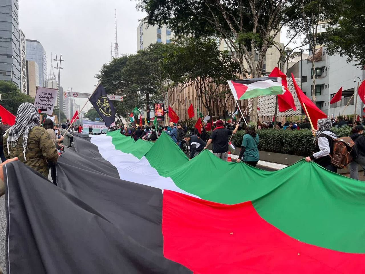 تظاهرات ضدصهیونیستی در &laquo;سائوپائولو&raquo; برزیل