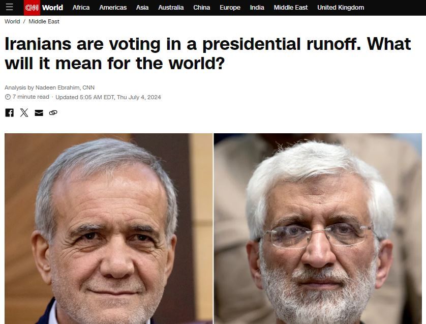 بازتاب دور دوم چهاردهمین انتخابات ریاست جمهوری ایران در سی ان ان
