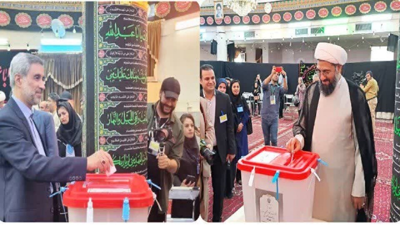 امام جمعه و استاندار همدان آرای خود را به صندوق انداختند