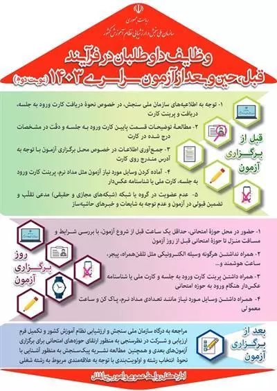 اقلام ممنوعه برای داوطلبان در جلسه کنکور
