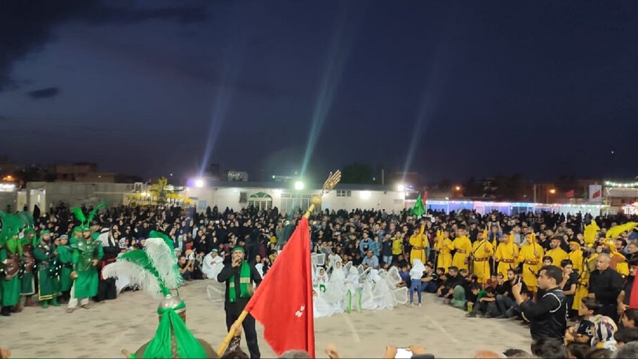 مراسم ورود کاروان چاووش محرم به آستان مقدس باب المراد + فیلم