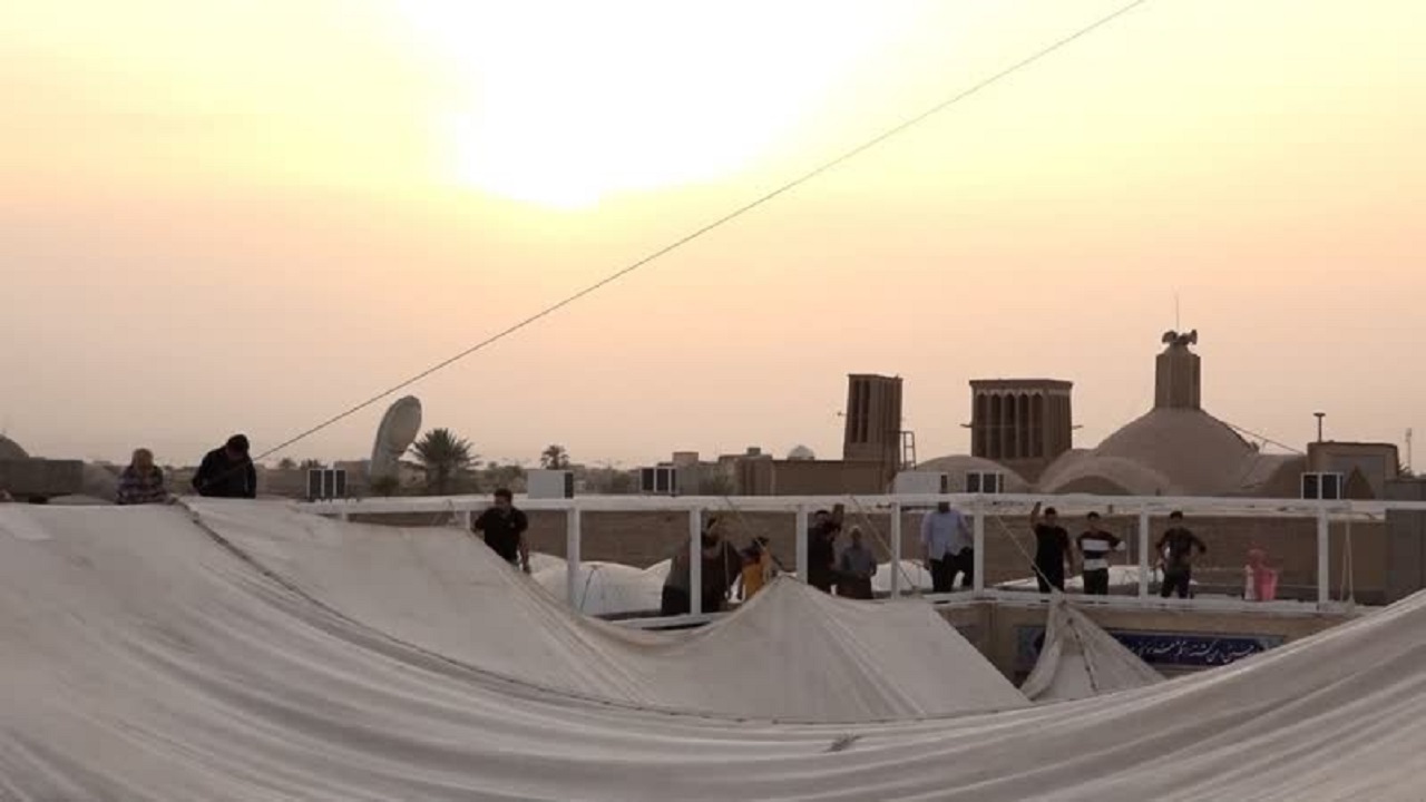 آیین پوش کشی حسینیه میانگاه بافق +عکس