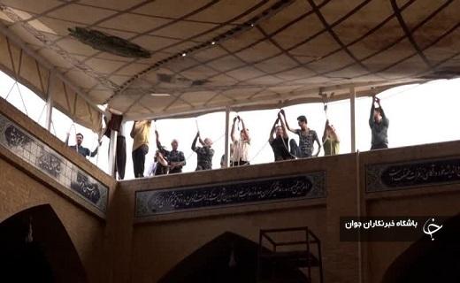 آیین پوش کشی حسینیه میانگاه بافق +عکس آیین پوش کشی حسینیه میانگاه بافق +عکس