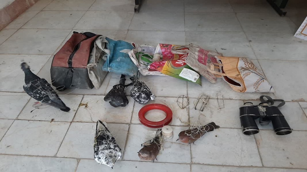 کشف و ضبط ادوات صید پرندگان شکاری در بندرترکمن