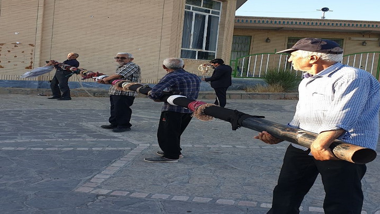 برگزاری مراسم علم بندان در روستای نرم + تصاویر