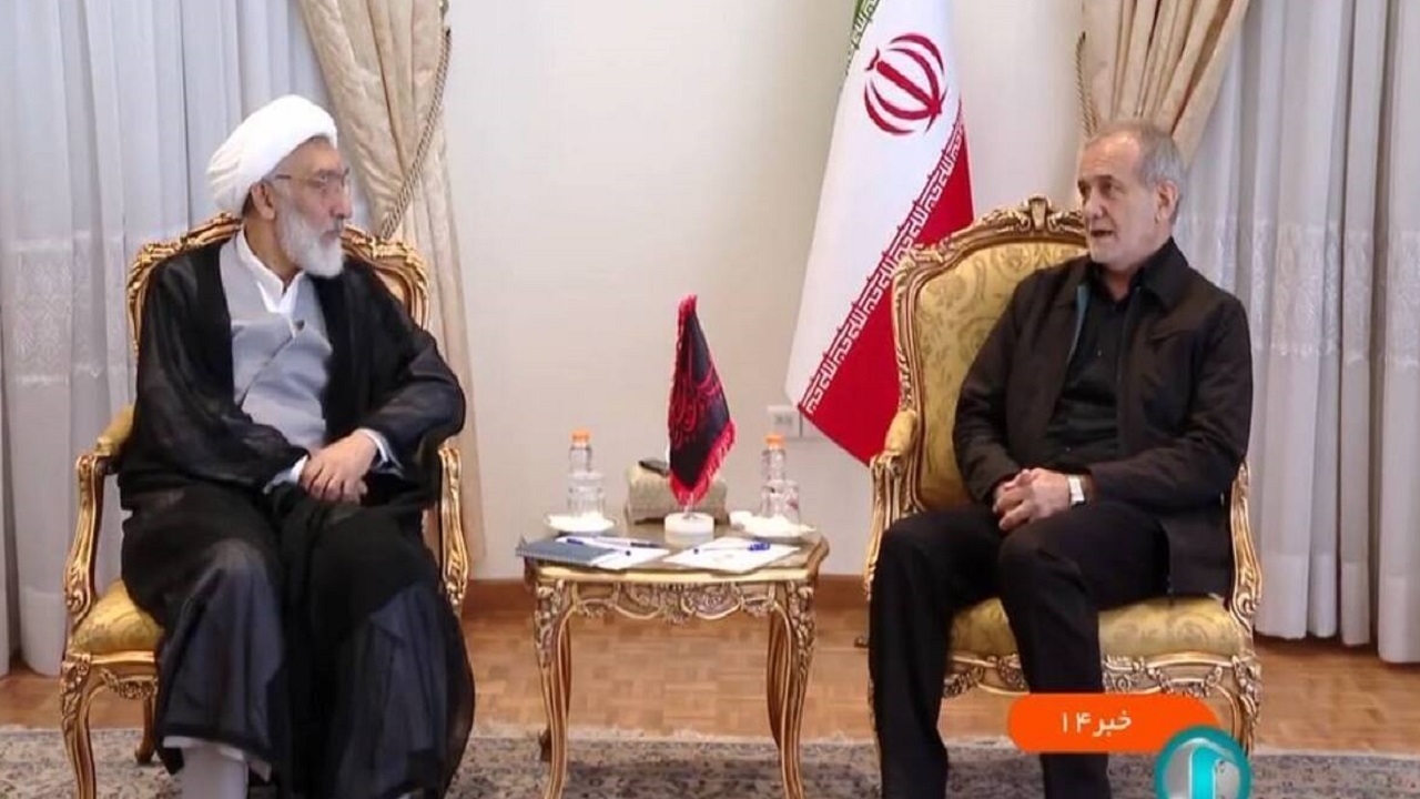 دیدار حجت‌الاسلام پورمحمدی با رئیس‌جمهور منتخب