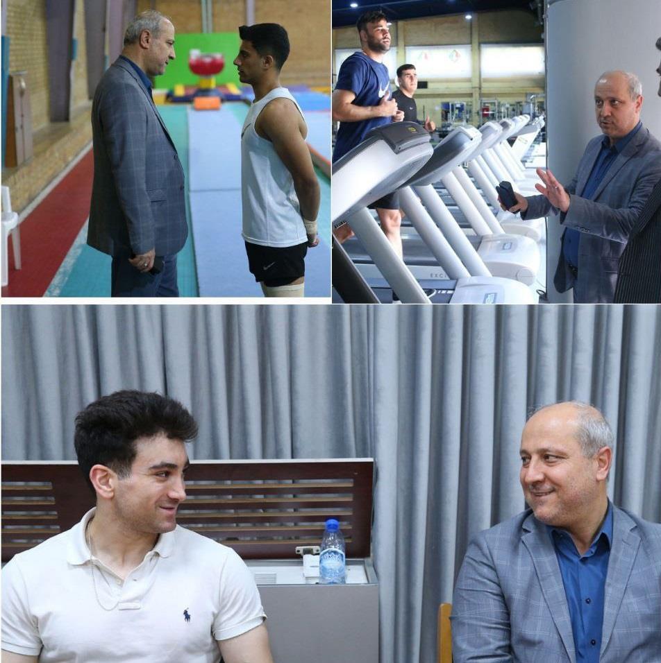 بازدید مناف هاشمی از اردوی تیم&zwnj;های ملی ژیمناستیک، سنگ&zwnj;نوردی و شمشیربازی