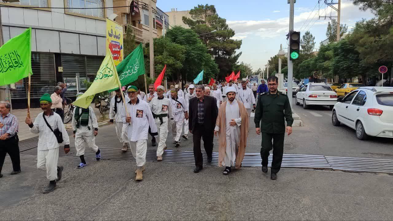 مراسم بدرقه کاروان پیاده