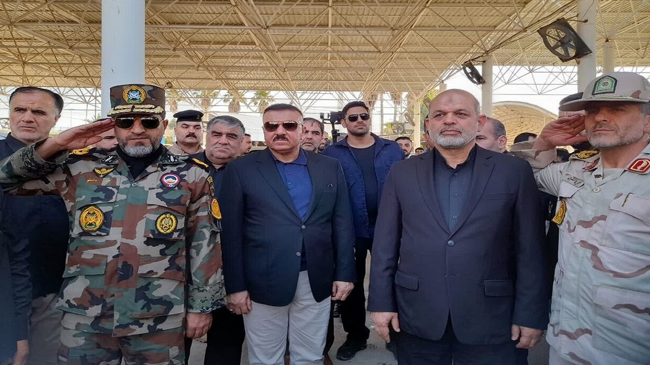 بازدید وزرای کشور ایران و عراق از مرز خسروی