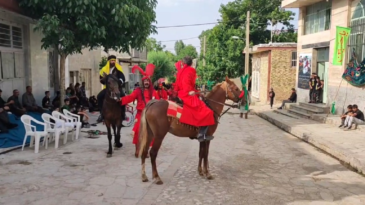 آیین تعزیه خوانی در روستای توآباد + فیلم و تصاویر