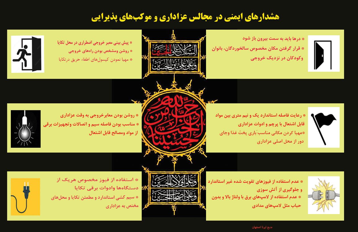 هشدار&zwnj;های ایمنی برای برپایی تکیه&zwnj;ها و موکب&zwnj;های عزاداری در ماه محرم