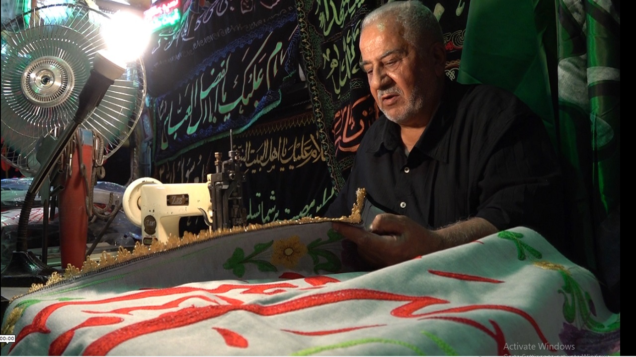 هنر پرچم‌دوزی، تلفیق عشق، دلدادگی و شیدایی نقوش گرد نام حسین (ع)