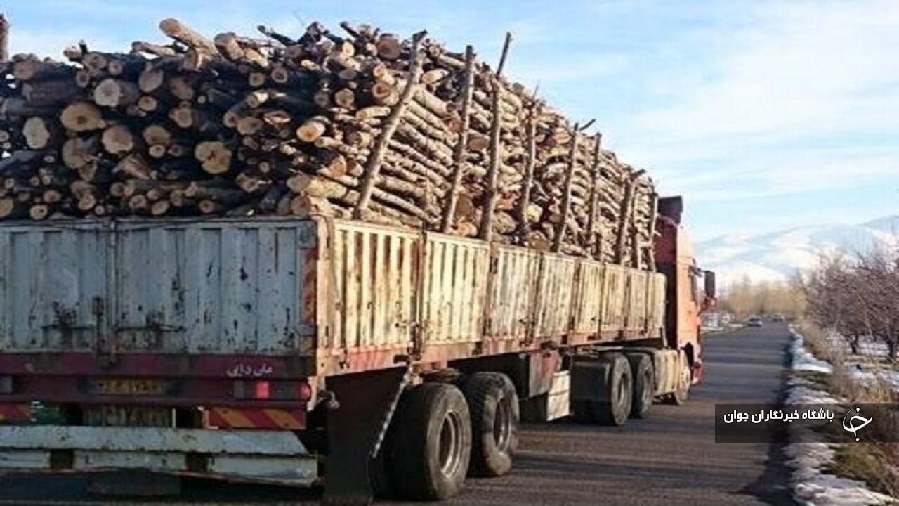۱۷ تُن چوب قاچاق در مهاباد کشف شد