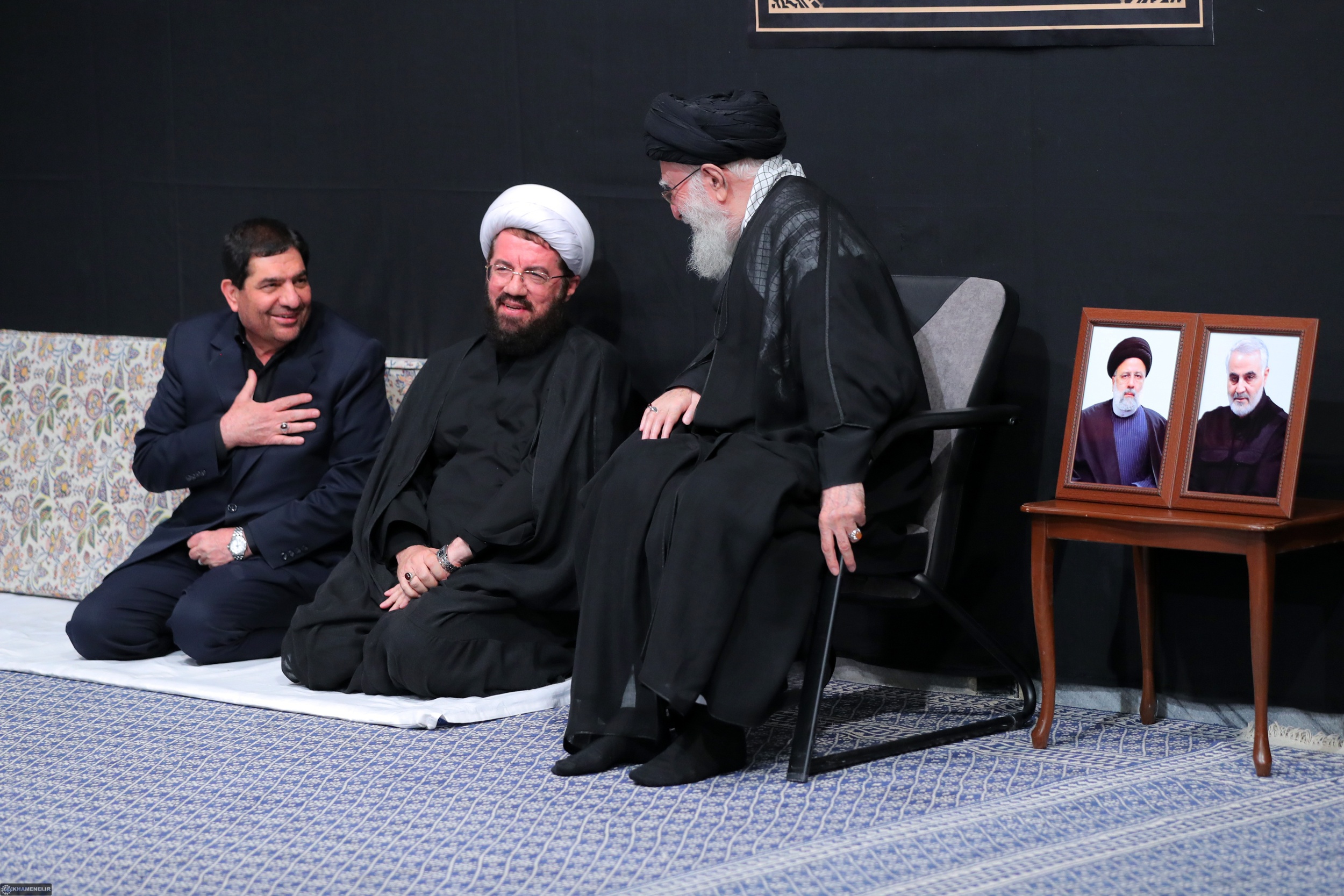 سرپرست ریاست جمهوری و حجت الاسلام عالی در کنار رهبر انقلاب