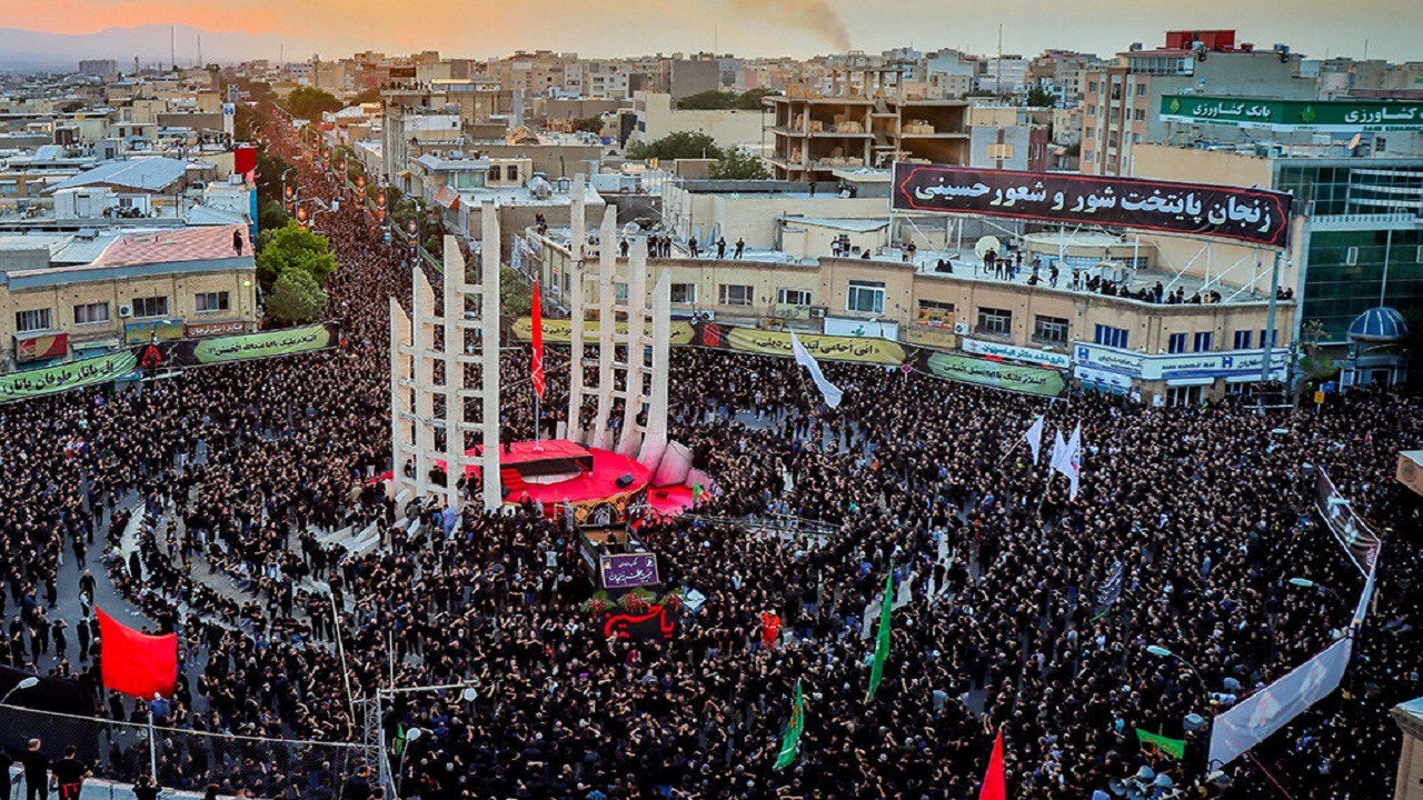 گوشه‌هایی از مراسم عزاداری حسینیه اعظم زنجان از لنز دوربین شهروند خبرنگار