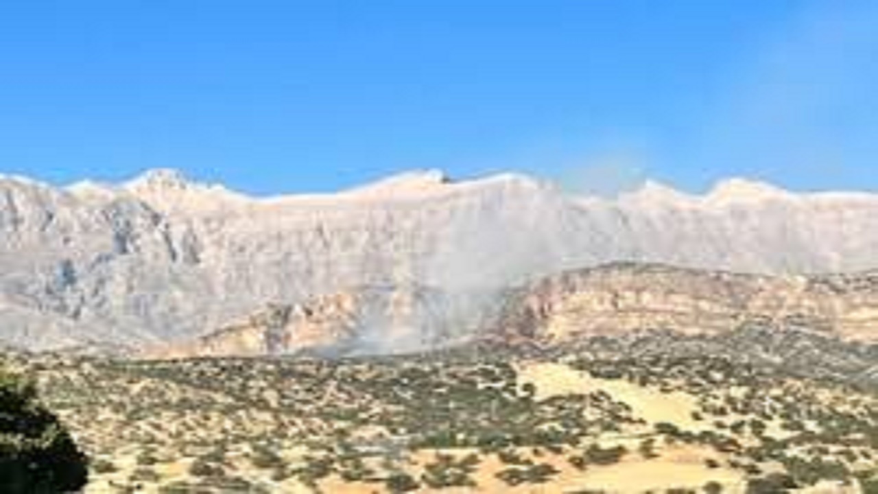 کنترل آتش سوزی کوه سیاه چاروسا و پایش منطقه
