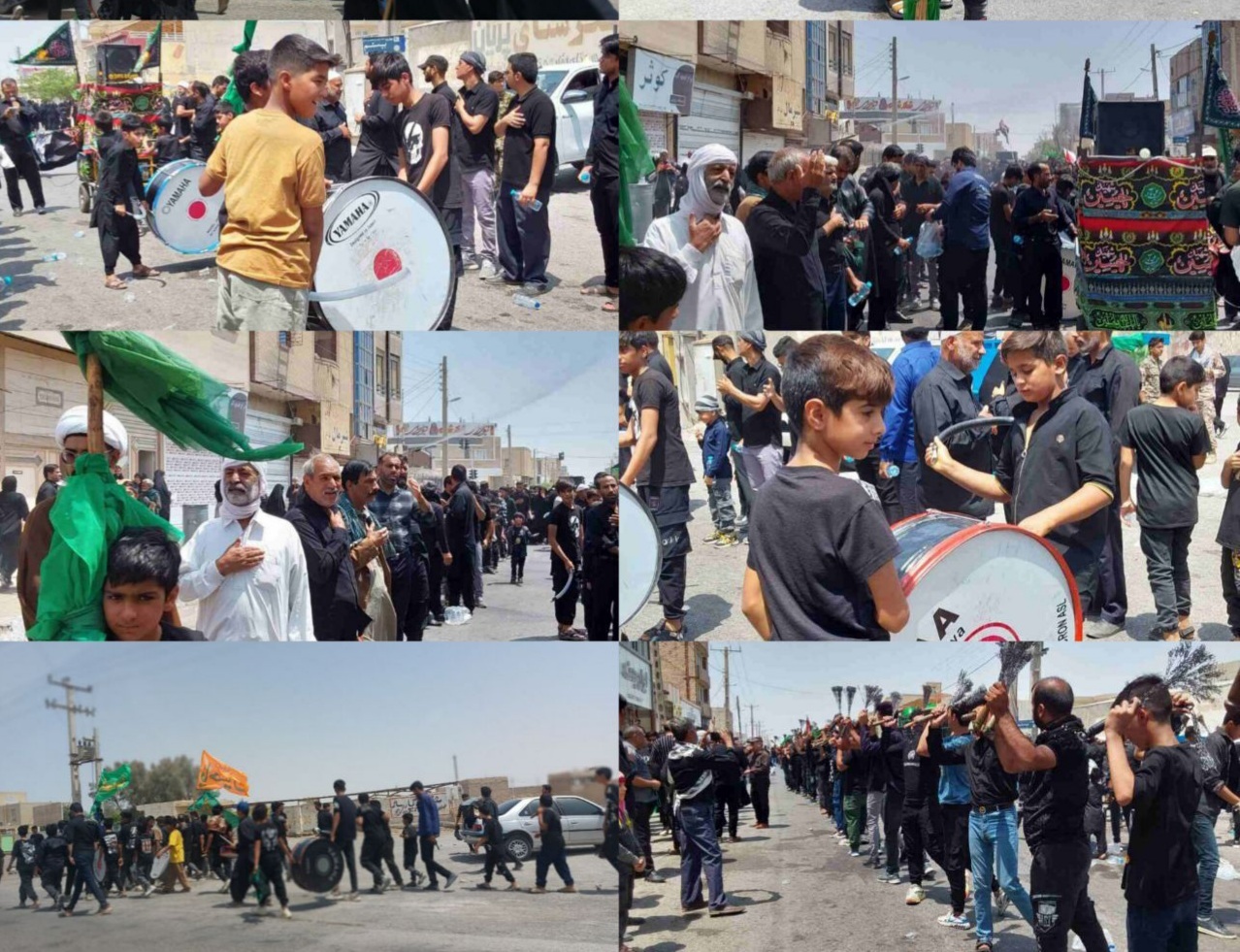 لبیک یا حسین در روز عاشورا در سیستان وبلوچستان طنین انداز شد/اقامه نماز ظهر عاشورا +فیلم و تصاویر