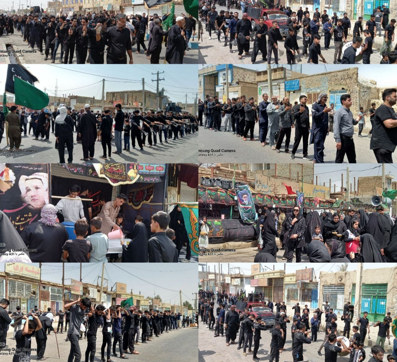 لبیک یا حسین در روز عاشورا در سیستان وبلوچستان طنین انداز شد/اقامه نماز ظهر عاشورا +فیلم و تصاویر