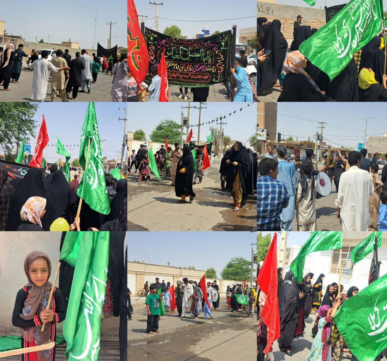 لبیک یا حسین در روز عاشورا در سیستان وبلوچستان طنین انداز شد/اقامه نماز ظهر عاشورا +فیلم و تصاویر
