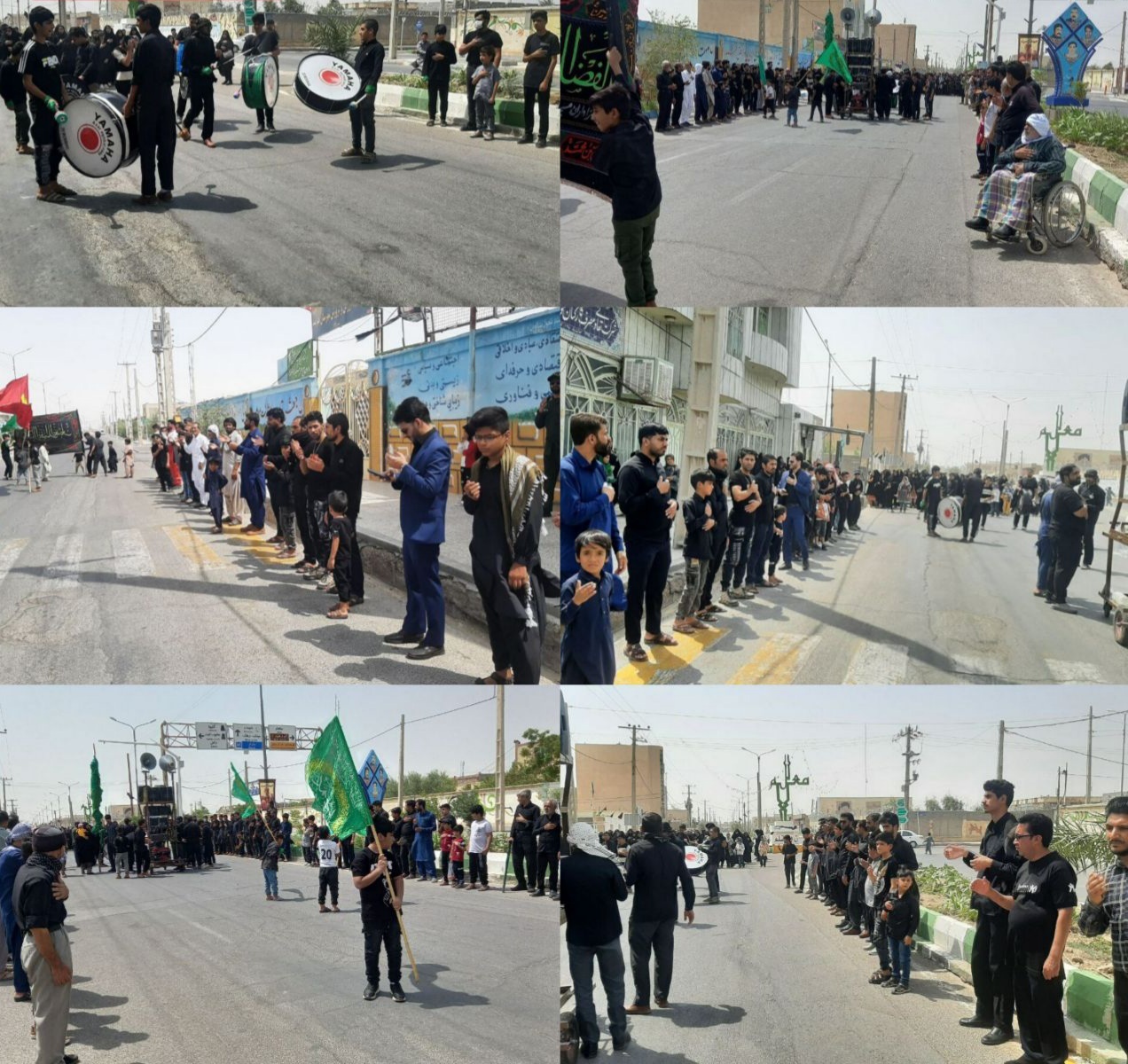 لبیک یا حسین در روز عاشورا در سیستان وبلوچستان طنین انداز شد/اقامه نماز ظهر عاشورا +فیلم و تصاویر