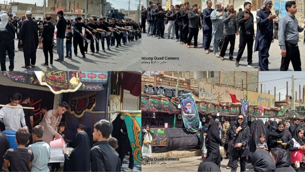 لبیک یا حسین در روز عاشورا در سیستان وبلوچستان طنین انداز شد/اقامه نماز ظهر عاشورا +فیلم و تصاویر