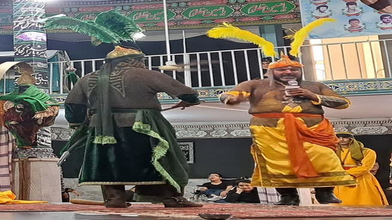 واقعه کربلا در قاب هنر تعزیه‌خوانان قم+فیلم