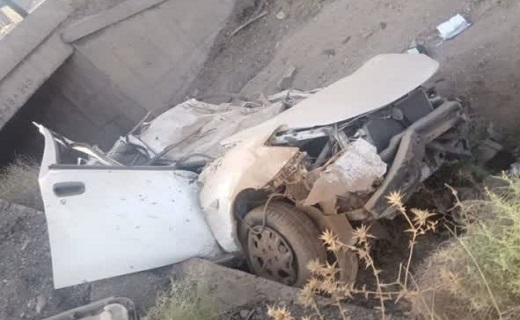 واژگونی ساینا با دو فوتی در قم
